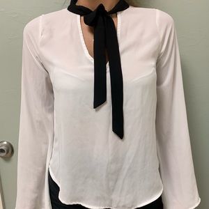 White blouse with tie